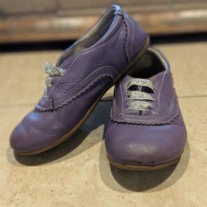 Girls See Kai Run Kai purple leather shoes